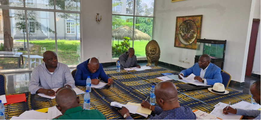 Séance de travail avec les autorités locales de la Cuvette à Owando, le 16 mars 2024